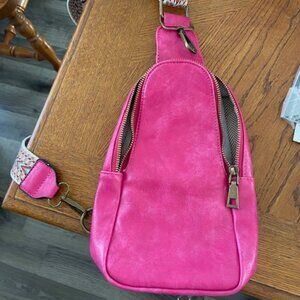 Pink small over the shoulder bag